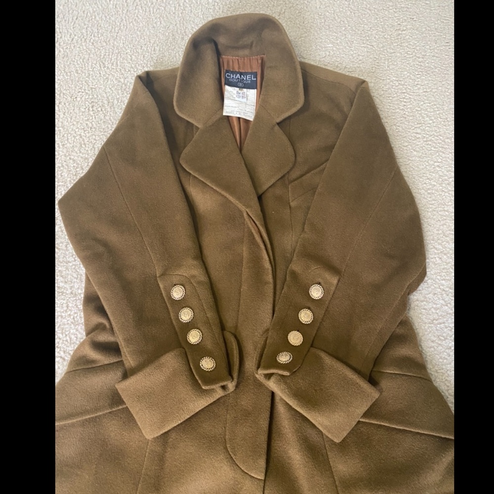 Chanel cashmere long Chester coat